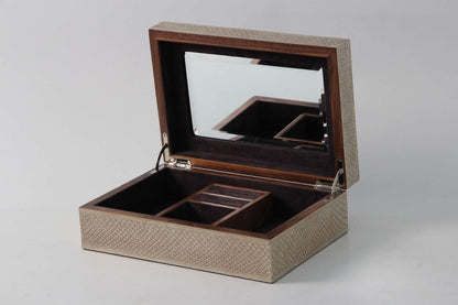 Ansley Jewellery Box in Silver Boa