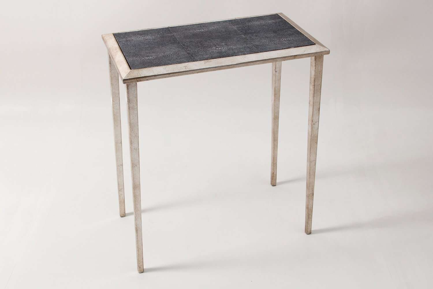 Shagreen narrow side table Grey lamp table