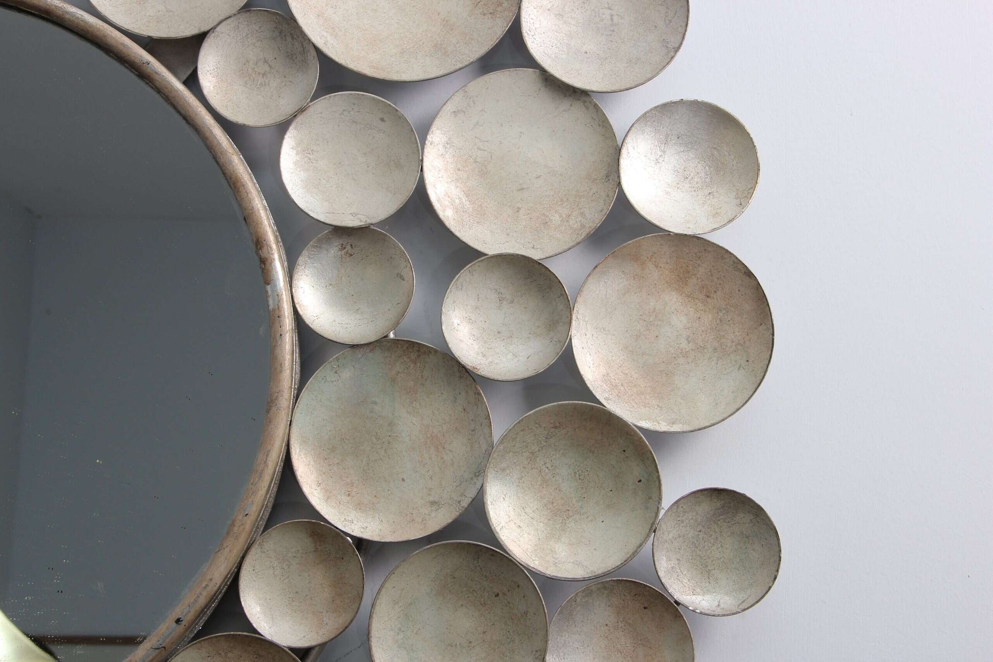 round wall mirror chic siliver wall mirror