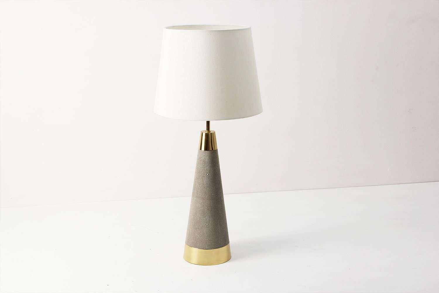 desk lamp chic Taupe shagreen table lamp
