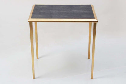 Susi B Side Table in Seal Brown Shagreen