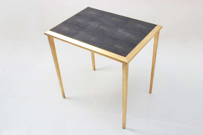Susi B Side Table in Seal Brown Shagreen