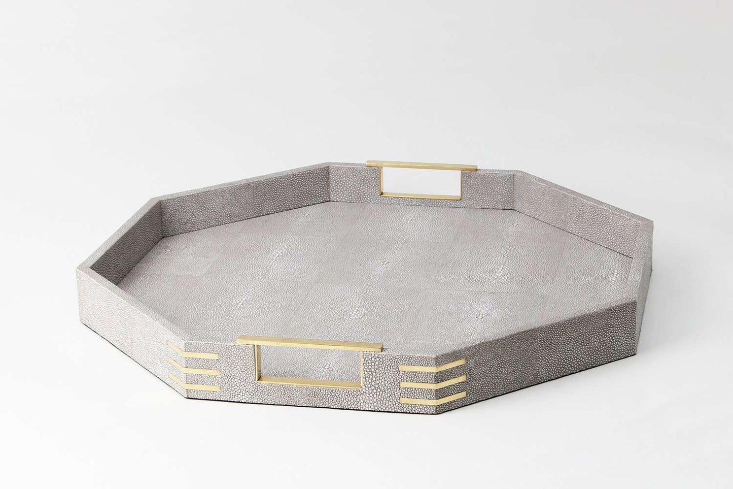 Shagreen octagonal serving tray octagonal drinks tray