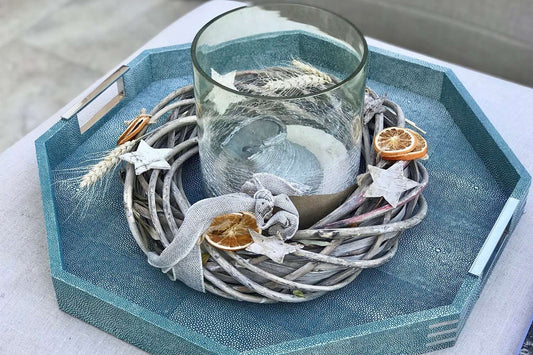 chic shagreen serving tray drinks tray by Henry Forwood