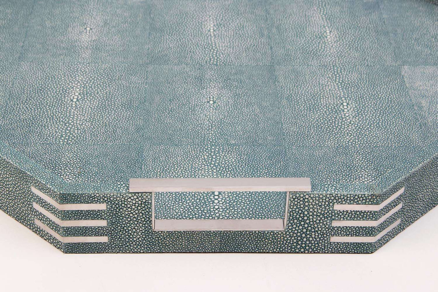A unique luxury serving tray shagreen serving tray designed by Henry Forwood