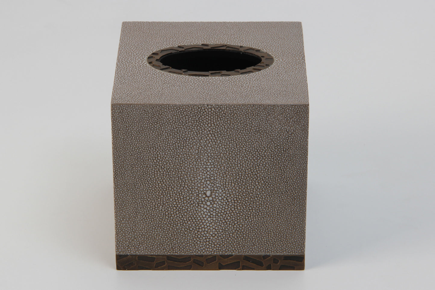 Tissue box cover chic Dune shagreen tissue box holder