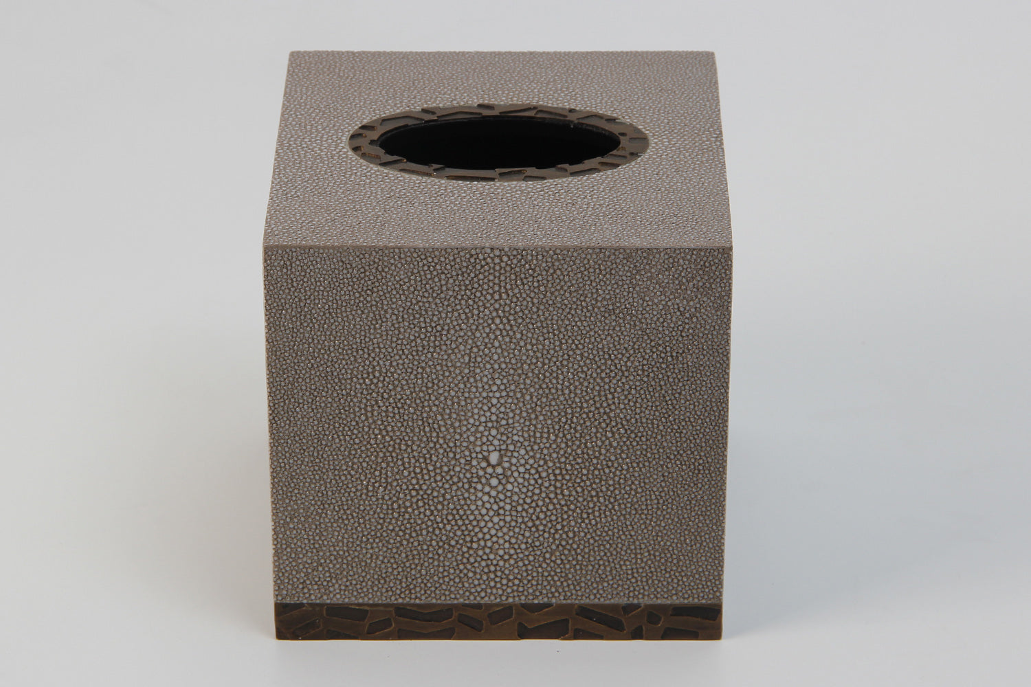 Tissue box cover chic Dune shagreen tissue box holder