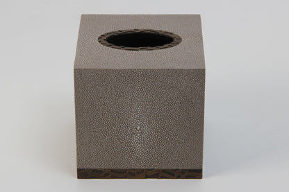 Tissue box cover chic Dune shagreen tissue box holder