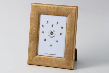 7x5 photo frame Gold linen Forwood Design 7x5 photo frame