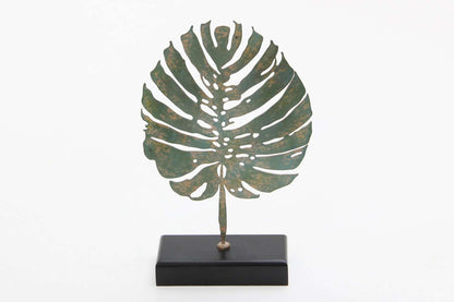 Verdigris Leaf Sculpture