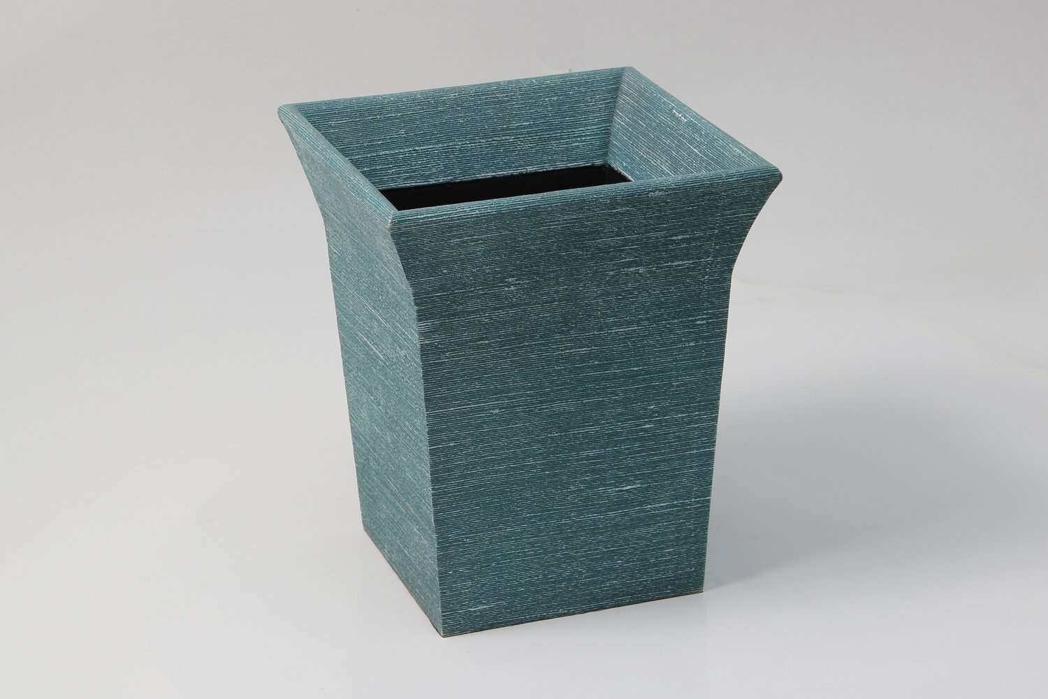 Waste paper bin chic Teal silk waste paper bin