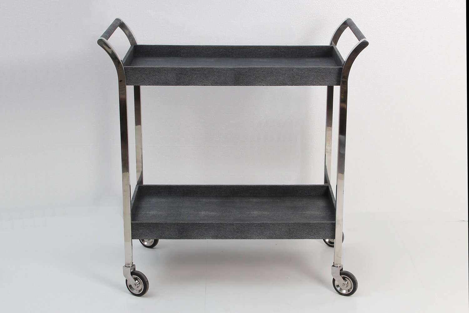 Drinks trolley chic grey shagreen drinks trolley