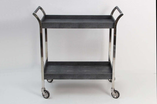 Drinks trolley chic grey shagreen drinks trolley