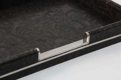 Desk tray Black wooden desk tray small tray