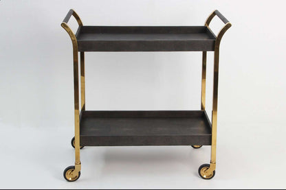 Drinks trolley Forwood Design brown shagreen drinks trolley