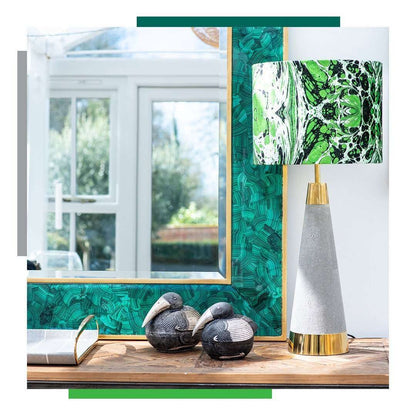 Stunning gold leaf and malachite wall mirror hall mirror