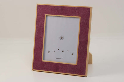 Classic Photo Frame in Pink Shagreen
