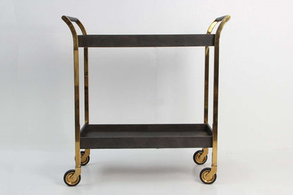 Drinks trolley luxury brown shagreen drinks trolley